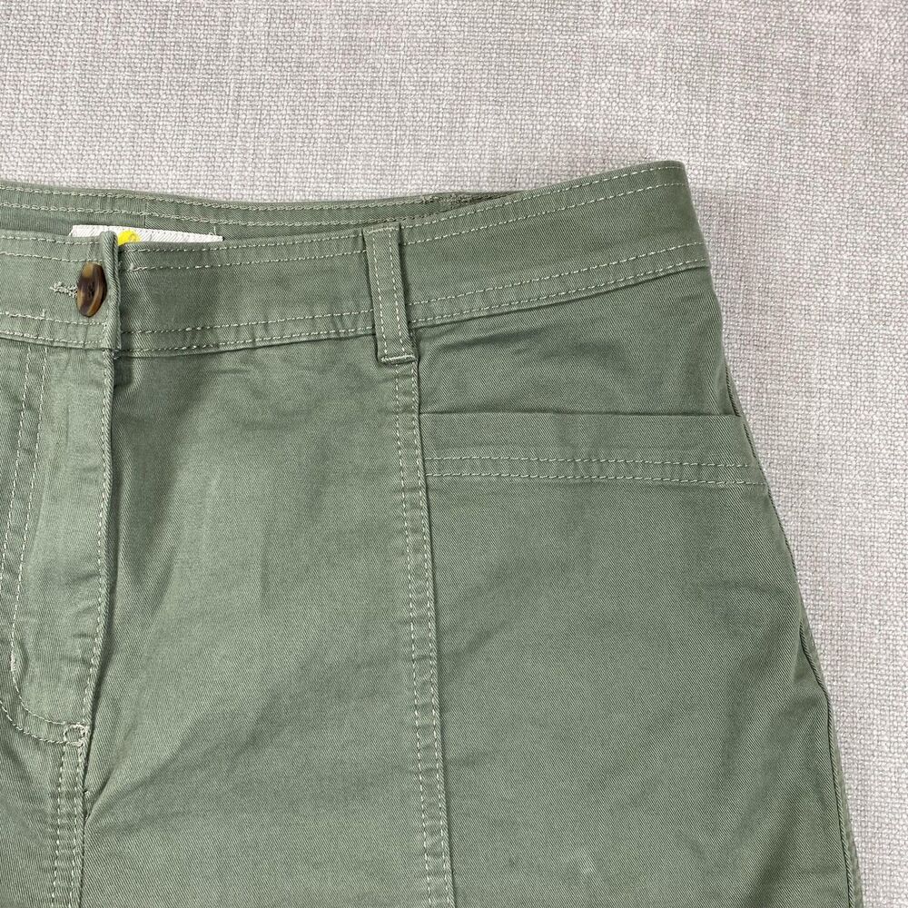 Boden Shorts Womens 10 Green 9 " Chino Utility Pockets Cotton Blend Casual - Picture 3 of 10
